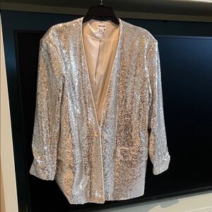 Silver Sequin Blazer